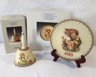 M.I. Hummel Goebel 1985 Plate & Bell 3 Piece: https://ctbids.com/#!/description/share/171502