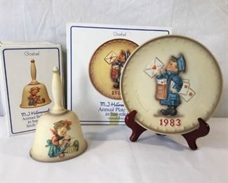 M.I. Hummel Goebel 1983 Plate & Bell 3 Piece https://ctbids.com/#!/description/share/171501