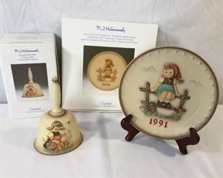 M.I. Hummel Goebel 1991 Plate & Bell 3 Piece https://ctbids.com/#!/description/share/171503