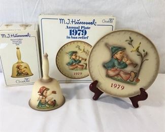 M.I. Hummel Goebel 1979 Plate & Bell 3 Piece https://ctbids.com/#!/description/share/171505