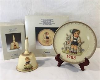 M. I. Hummel Goebel 1988 Plate & Bell 3 Piece https://ctbids.com/#!/description/share/171509