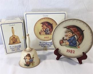 M. I. Hummel Goebel 1982 Plate & Bell 3 Piece https://ctbids.com/#!/description/share/171511
