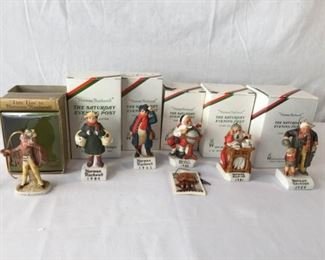 Norman Rockwell Figurine Christmas Ornaments w/ Tiny Tim 6 Piece https://ctbids.com/#!/description/share/171523