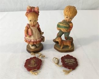 ANRI Sarah Kay Vintage Hand Carved Figurines 2 Piece #1 https://ctbids.com/#!/description/share/171538