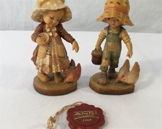 ANRI Sarah Kay Vintage Hand Carved Figurines 2 Piece #4 https://ctbids.com/#!/description/share/171542