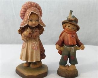 ANRI Sarah Kay & Juan Ferrandiz Vintage Hand Carved Figurines 2 Piece https://ctbids.com/#!/description/share/171553