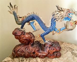 Vintage cloisonné dragon