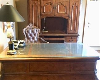 Leather top desk