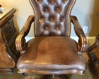 Leather desk chair