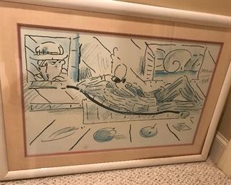 Vintage framed print by Peter Max