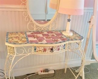 Mosaic tile top vanity