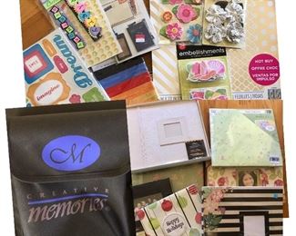 Large selection of scrapbooking supplies