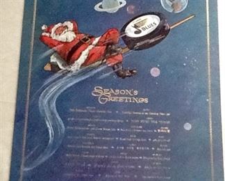 Several SID SOLOMON -ST. LOUIS BLUES LARGE CHRISTMAS CARDS 1960’s-1970’s Rare Collectibles