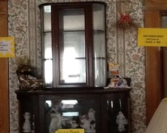Gorgeous Antique Small Curio Cabinet
