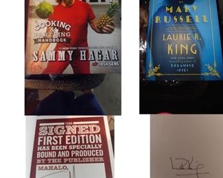 So Many Autographed Books! Sammy Hagar and Laurie R. King