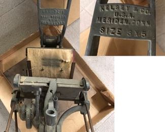 Antique Kelsey & Co. Excelsior 3 X 5 Printer Small Hand Letter Press Mercury Model N Steampunk