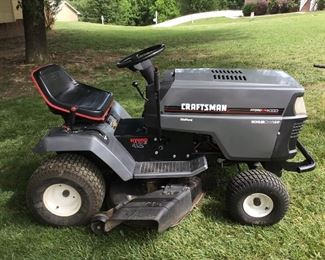 Side view of the Craftsman Mower that is in good condition, and waiting to be a part of your Father’s Day Celebration.