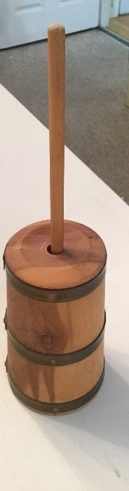 Miniature Solid Wood Butter Churn a replica of years gone by.