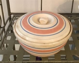 McCoy Pottery Bowl with Lid. Made in USA.