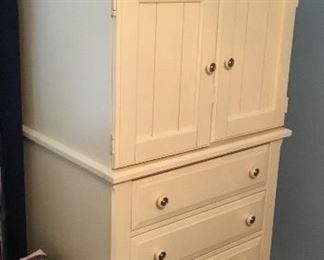 Closer Look at the upright Chest with Closet Doors and 4 Pull Out Drawers. Very Nice.