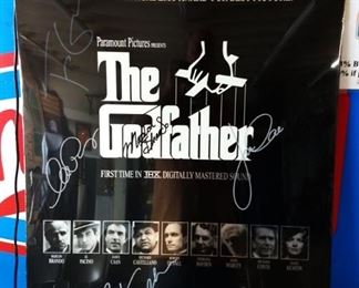 "Godfather" 25th Anniversary Movie Poster- Note*Autographs have not been verified