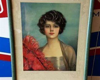 Early 1900s F. Earl Christy Print, Framed