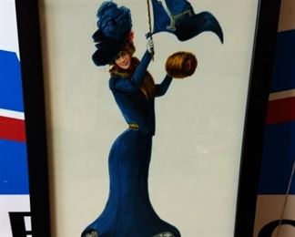 Early 1900s F. Earl Christy Print, Framed- Yale University Girl