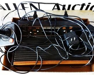Vintage Atari 2600 Computer Game System with Joy Sticks, More