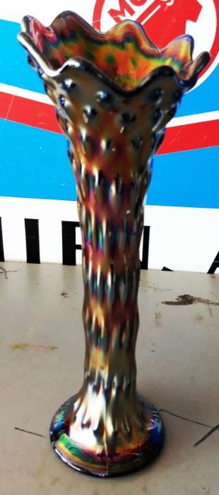 Vintage Carnival Glass Vase