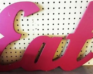 "Eat" Die-cut Sign
