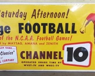 Original 1950s/60s Genesee Beer Football CB Sign