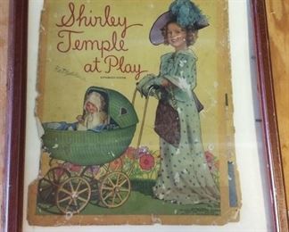 Vintage Shirley Temple Cover, Framed
