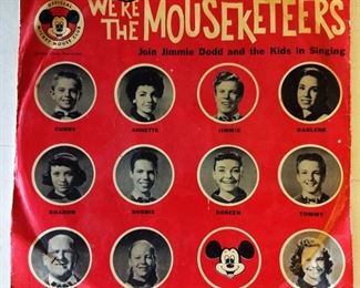 Vintage "We're the Mouseketeers" 78 Record