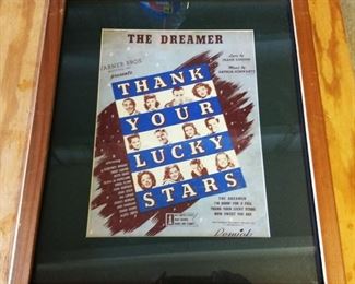 Vintage Sheet Music, Framed
