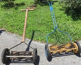 Ahhh! The Good ‘ole Days!  Antique Reeler Lawn Mower in Great Condition and Vtg Reeler Johnson Mower. 
