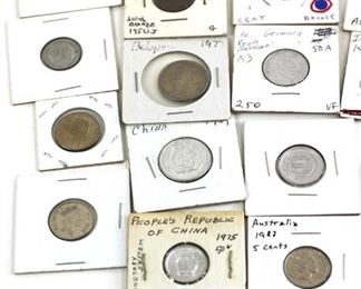 lot of mixed coins