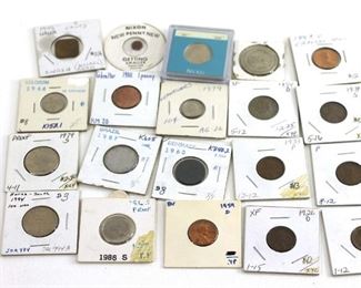 lot of mixed coins