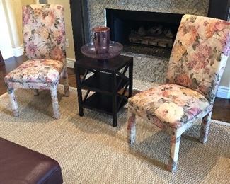 Floral Parson Chairs