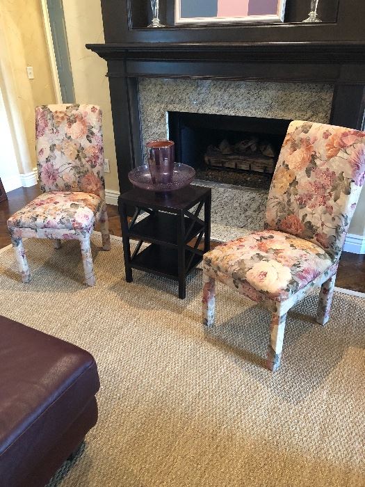 Floral Parson Chairs