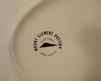 Mount Clemens Pottery Mark on Large Dish Set