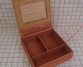 Dresser Organizer Box in Leather and Tafetta
