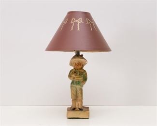 Chalkware Boy Petite Lamp