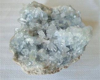 Celestite Mineral Geode Rock 