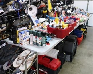 Tool boxes and miscellaneous household items