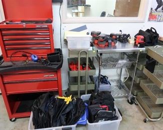 Craftsman tool box, tool bags, tool caddies