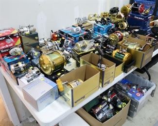 Fishing reels, Penn, Abu Garcia, Shimano and others