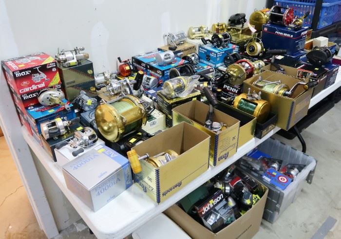 Fishing reels, Penn, Abu Garcia, Shimano and others