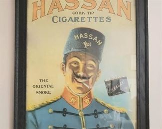 Hassan Cork Tip Cigaretes Sign