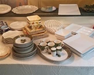 dish sets, serving platters, pier one