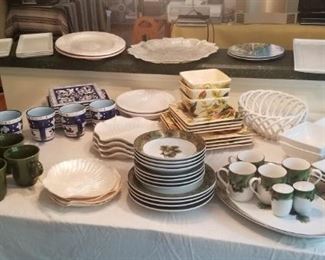 dishware and platters